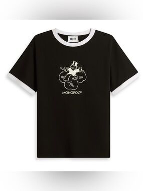 KROST x MONOPOLY Community Well-Being Graphic Ringer T-Shirt Small 100% Cotton